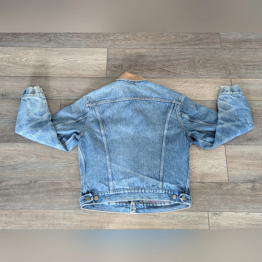 Vintage Rare Carhartt Trucker Jean Denim Jacket Blanket Lined Mens 40 Distressed - Picture 4 of 11